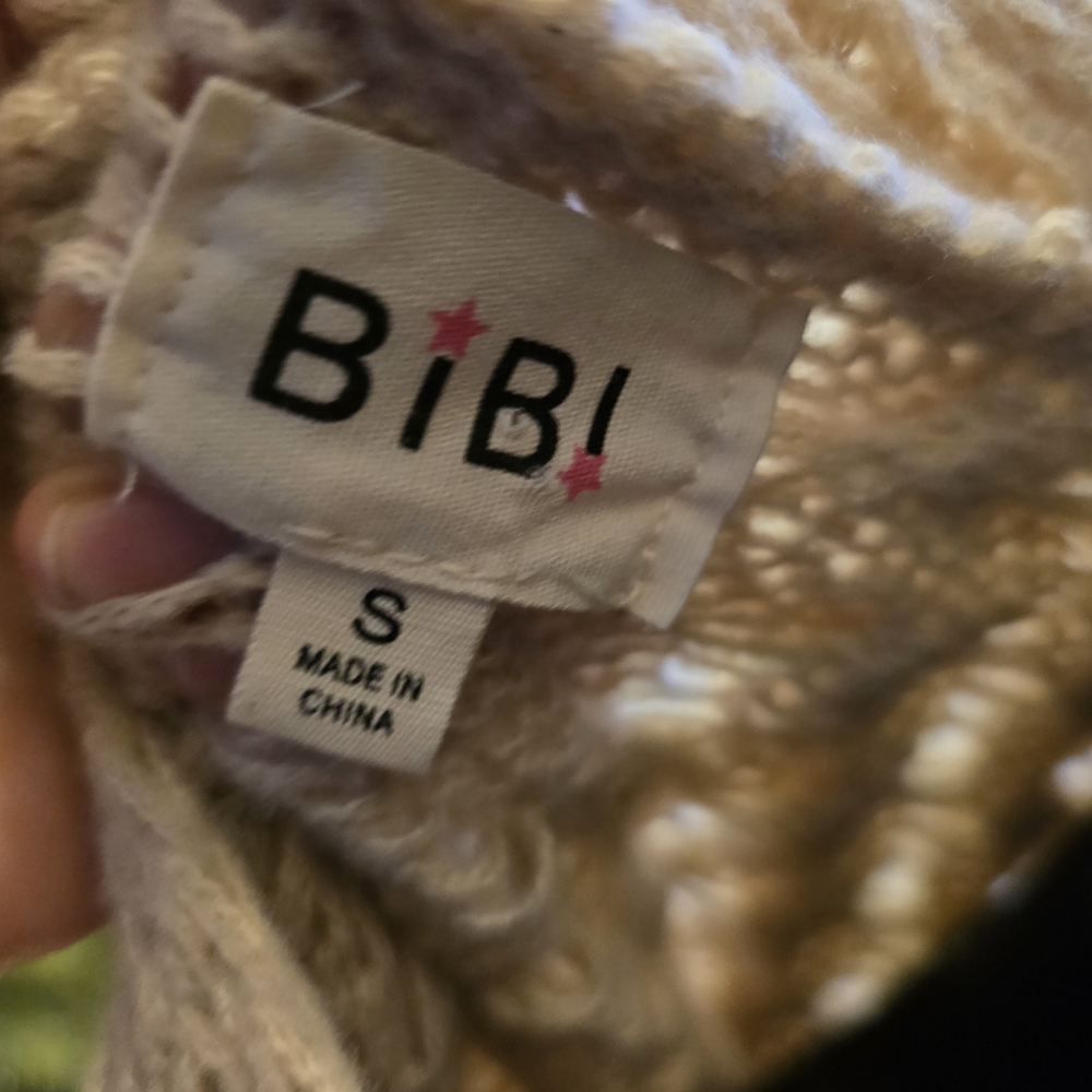 BiBi Light Tan Pearl-Embellished Cardigan - Picture 6 of 6